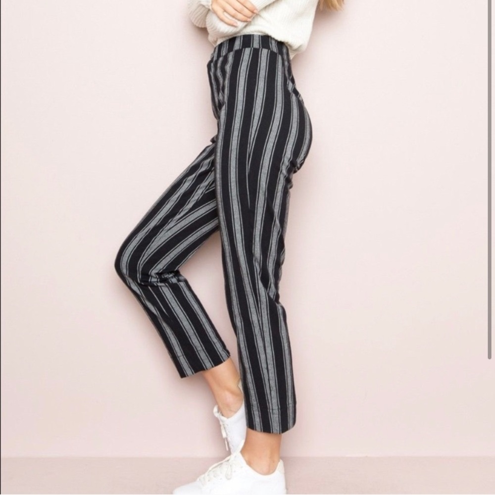 Brandy Melville black striped Tilden pants